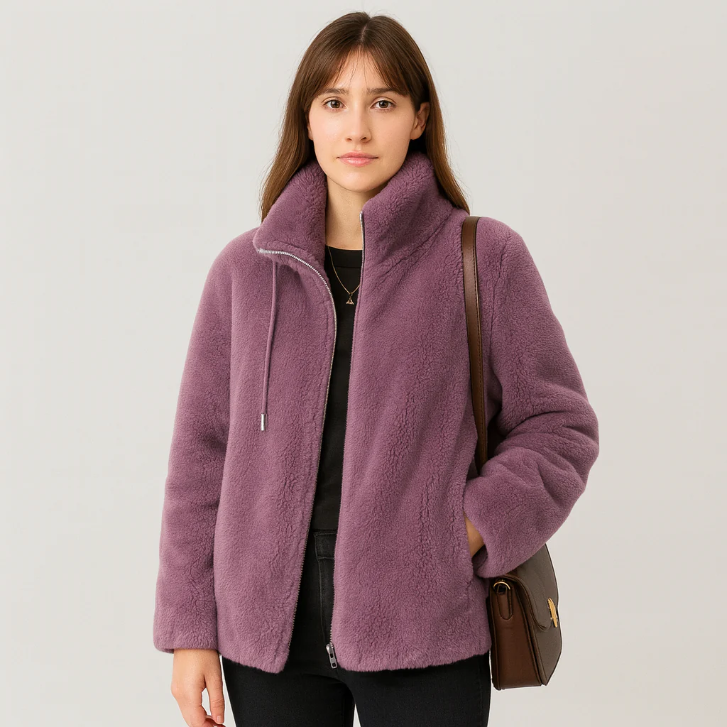 Jackie | Kuschelige, übergroße Teddy-Langjacke - Image 2