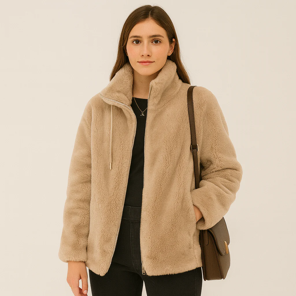 Jackie | Kuschelige, übergroße Teddy-Langjacke - Image 5