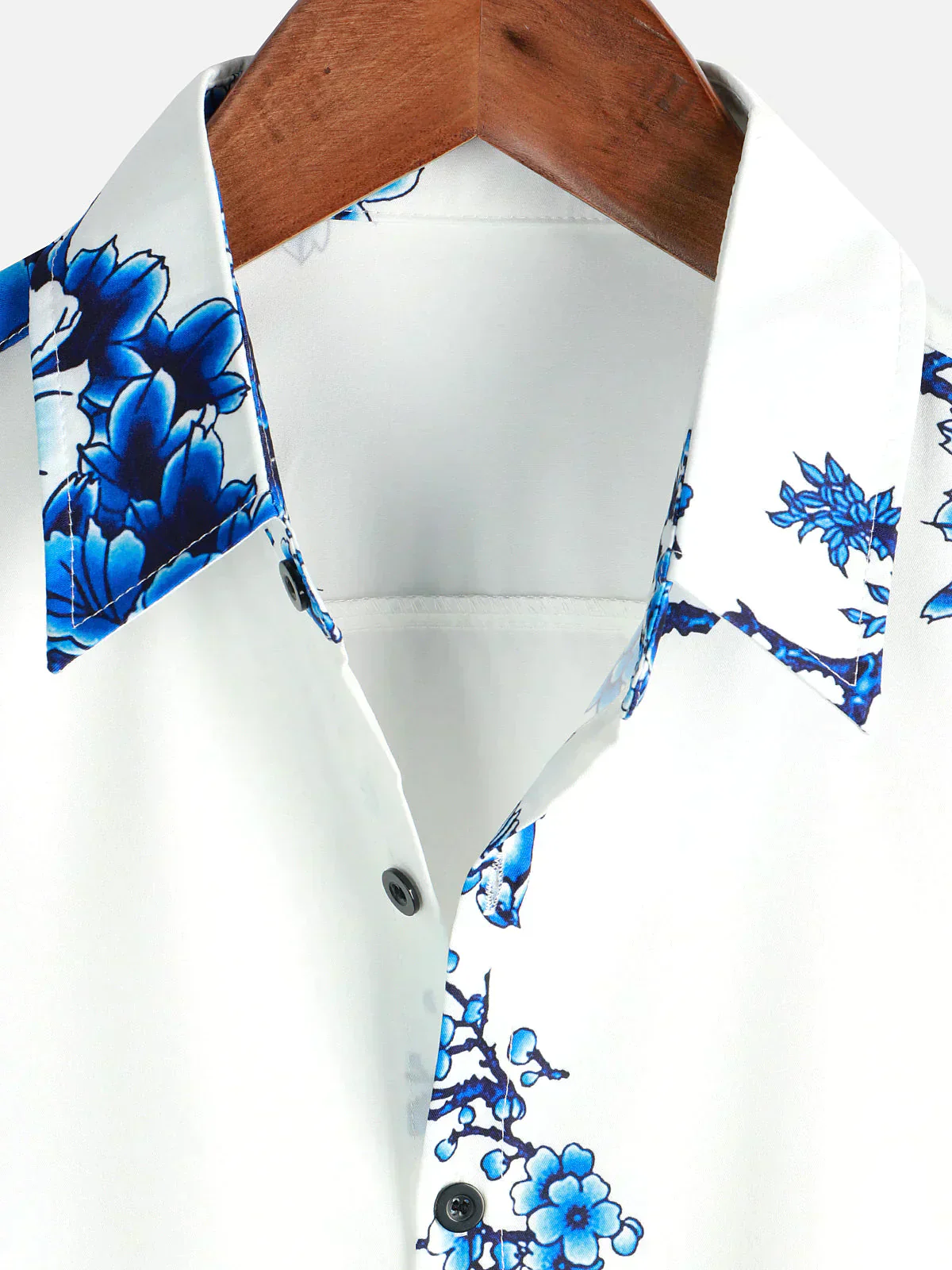 Jackson | Kurze Ärmel Weiß Floral bedrucktes Sommerhemd - Image 2