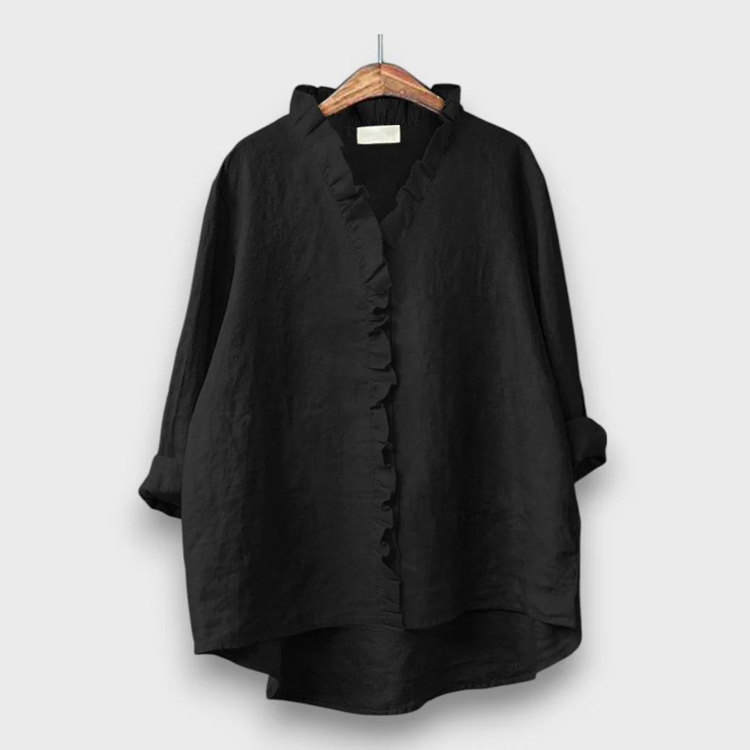 Jagina – Lockere Bluse mit Volantkante - Image 5