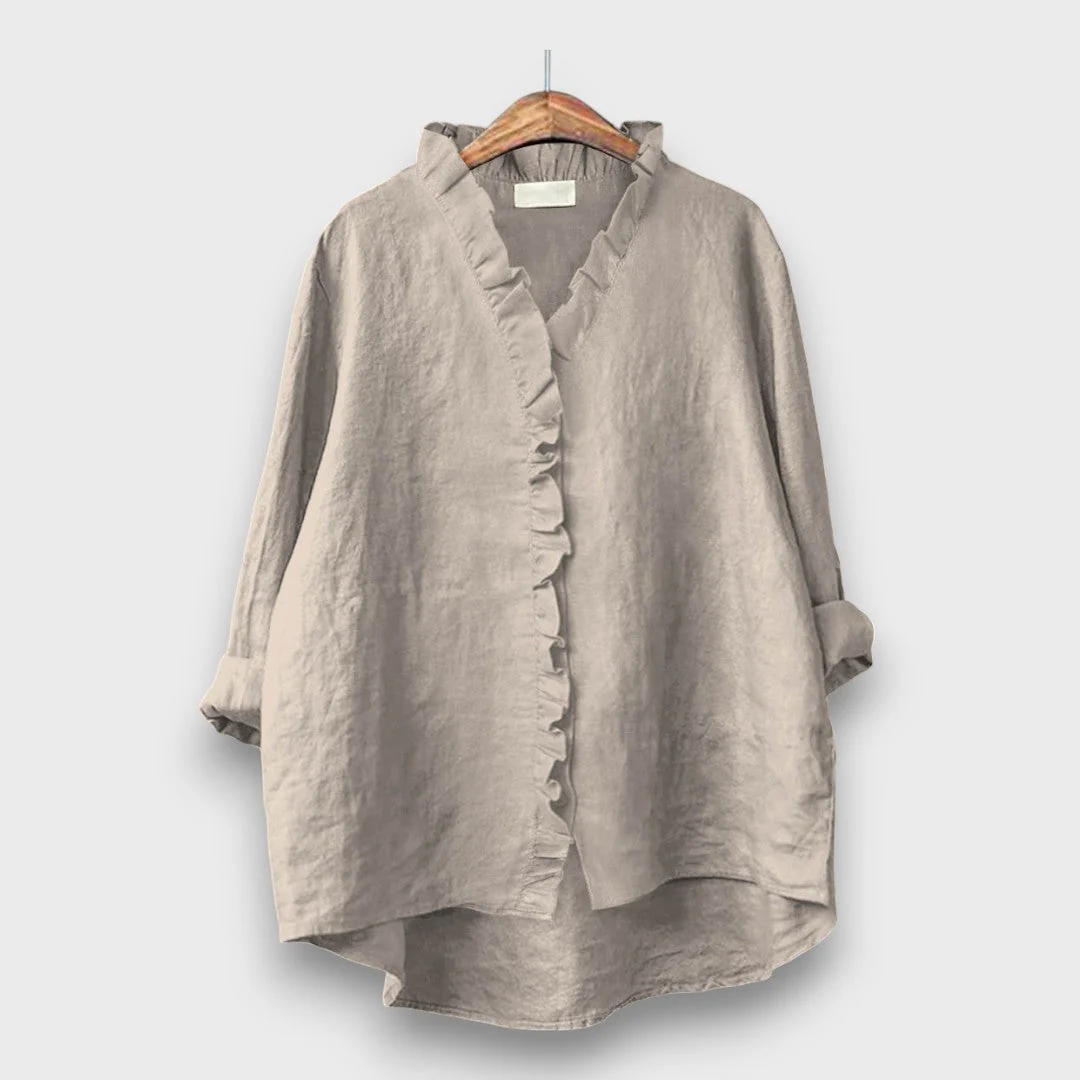 Jagina – Lockere Bluse mit Volantkante - Image 6