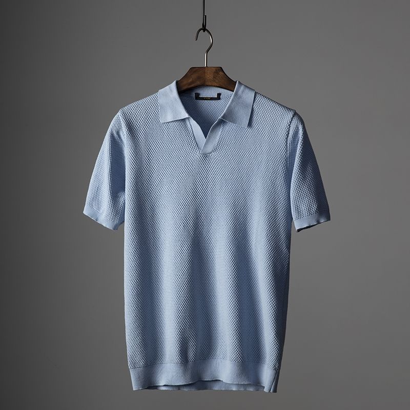 James – Herren Struktur Strickpolo Mit Kurzarm - Image 8