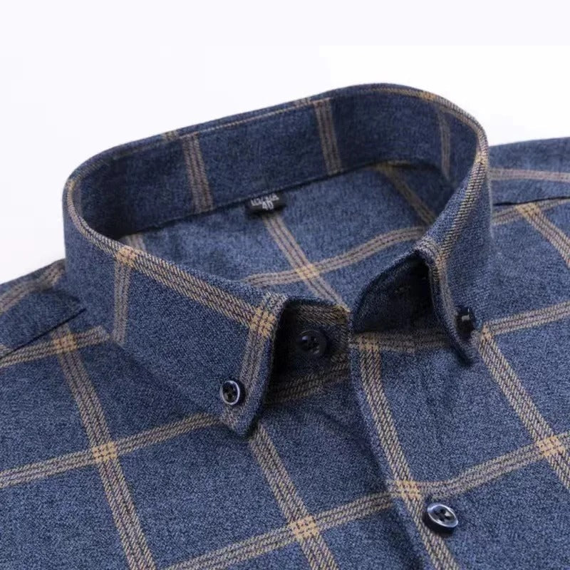 James – Kariertes Langarmhemd mit Button-Down-Kragen Herren - Image 3