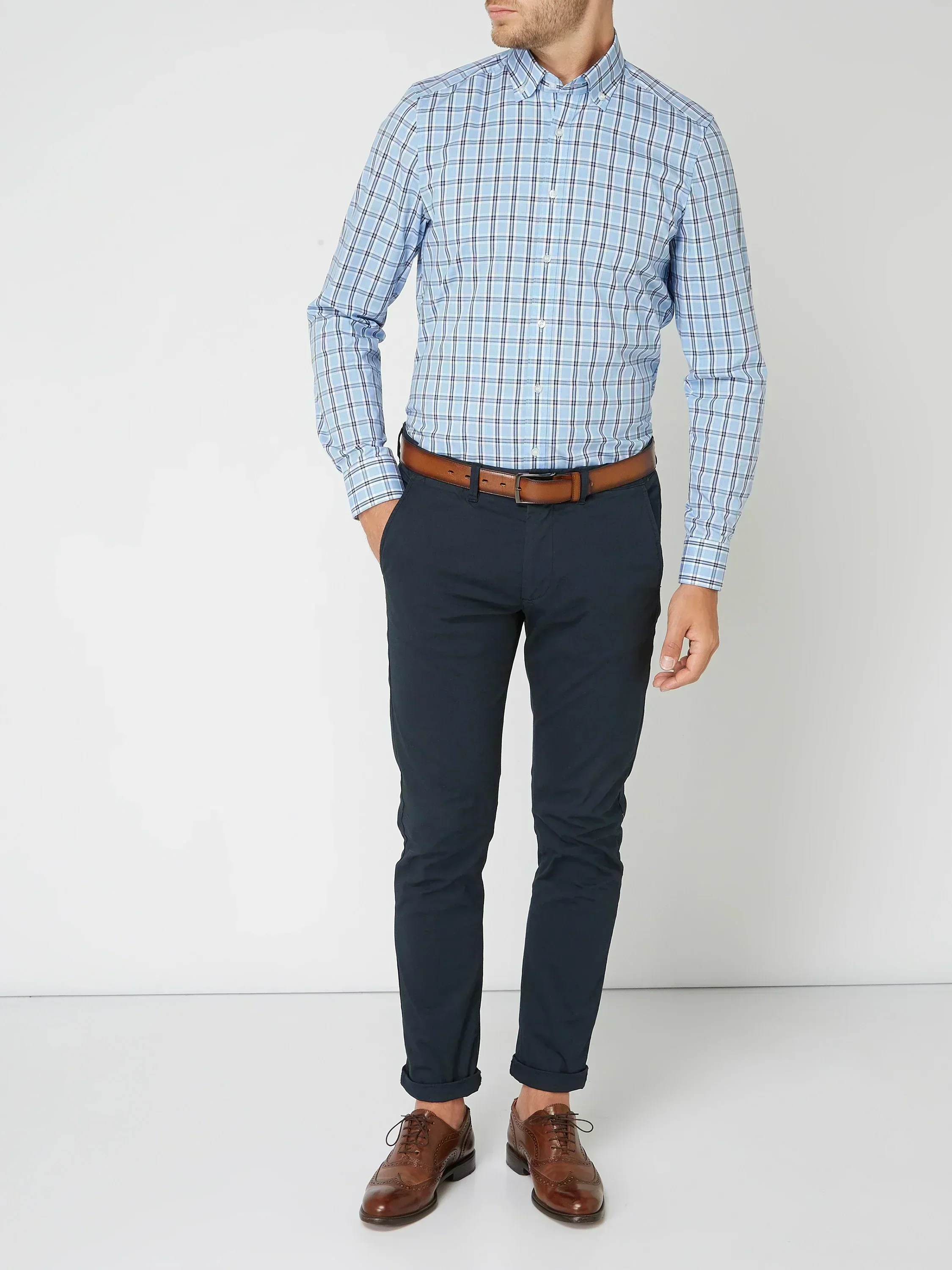 James – Kariertes Langarmhemd mit Button-Down-Kragen Herren - Image 6