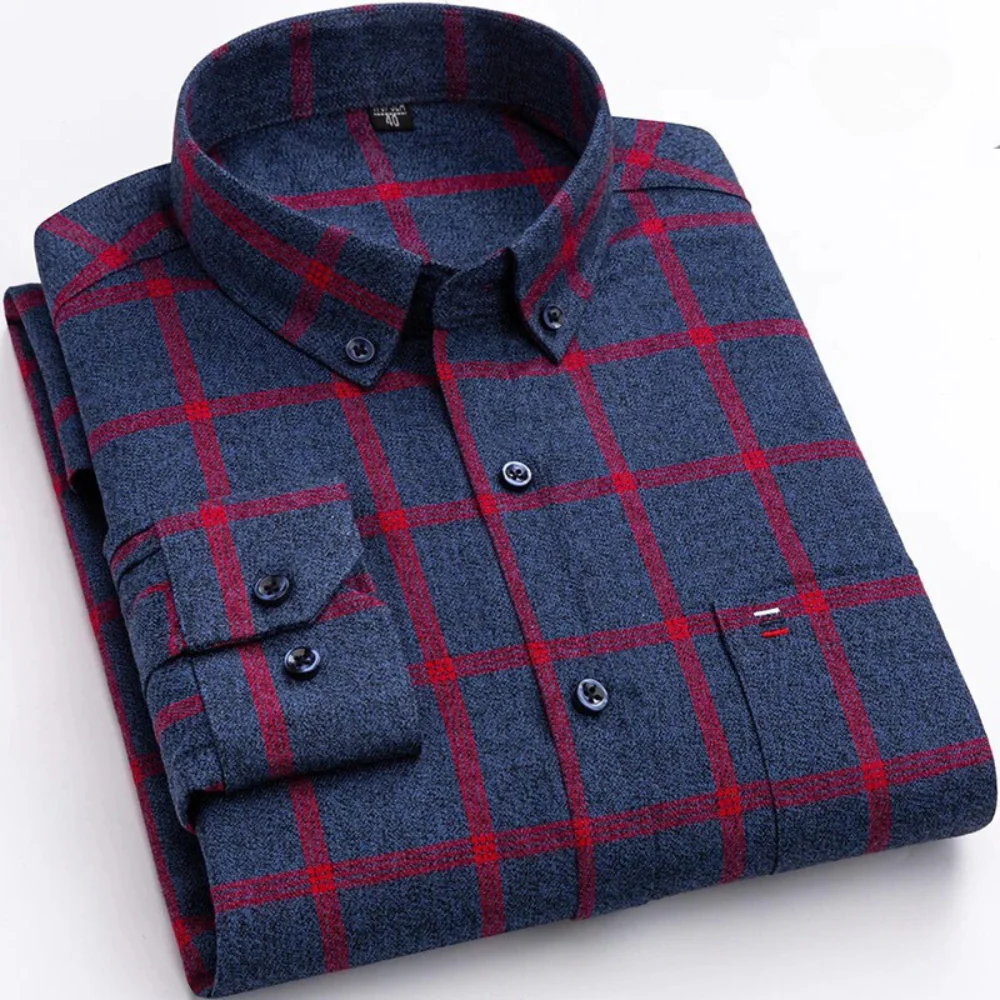 James – Kariertes Langarmhemd mit Button-Down-Kragen Herren - Image 8