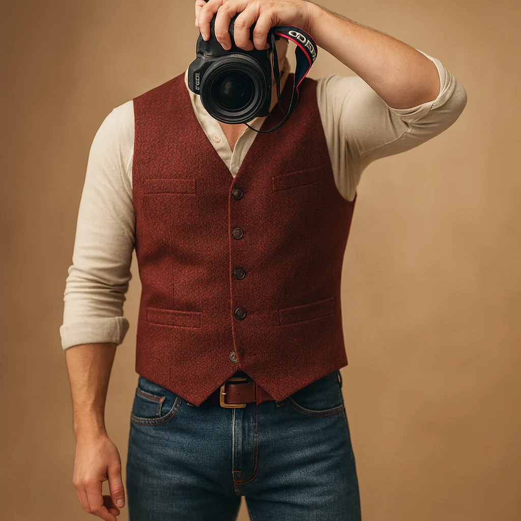 James – Klassische Strukturierte Herren Weste - Image 7