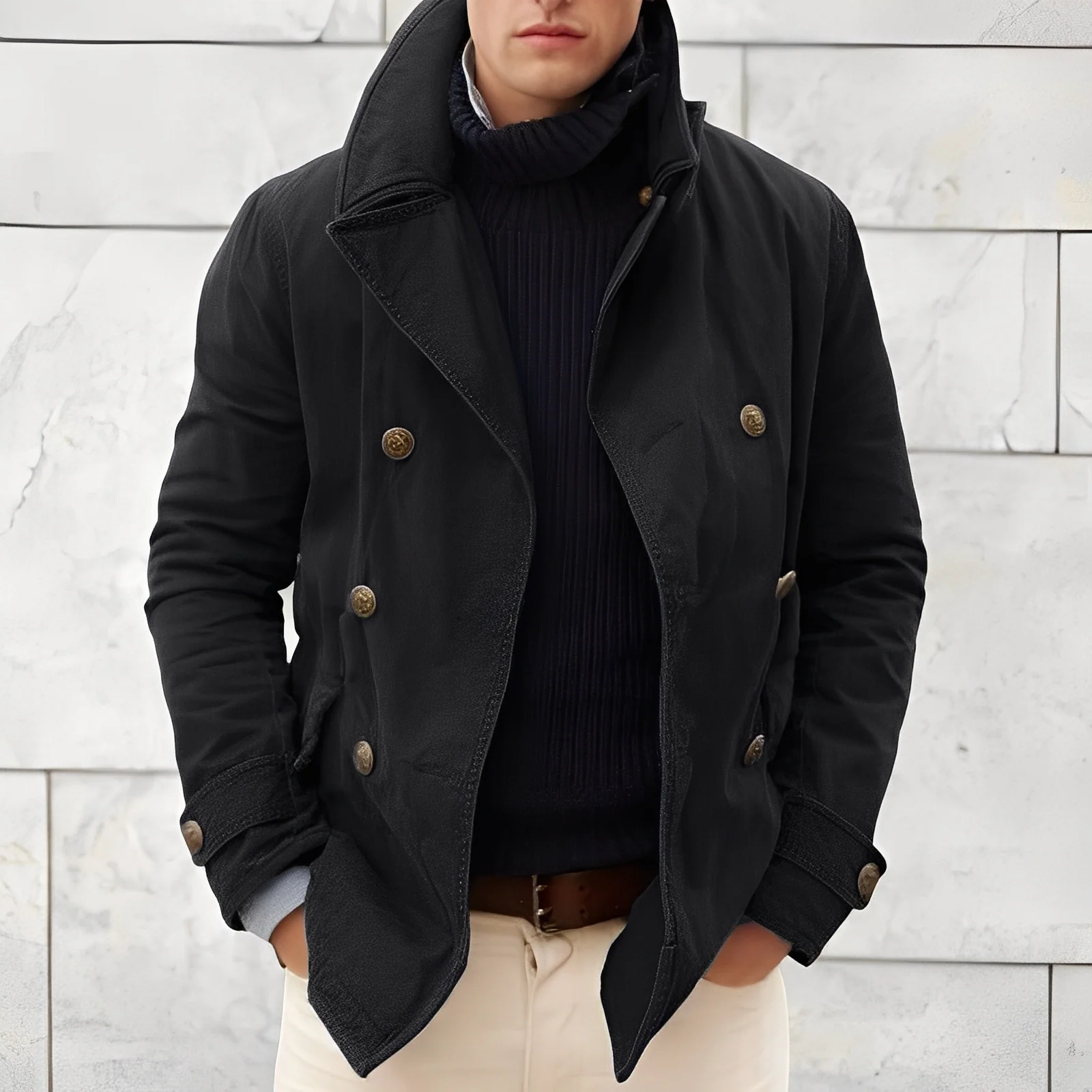 James – Strukturierte Herren Übergangsjacke mit Stehkragen - Image 2