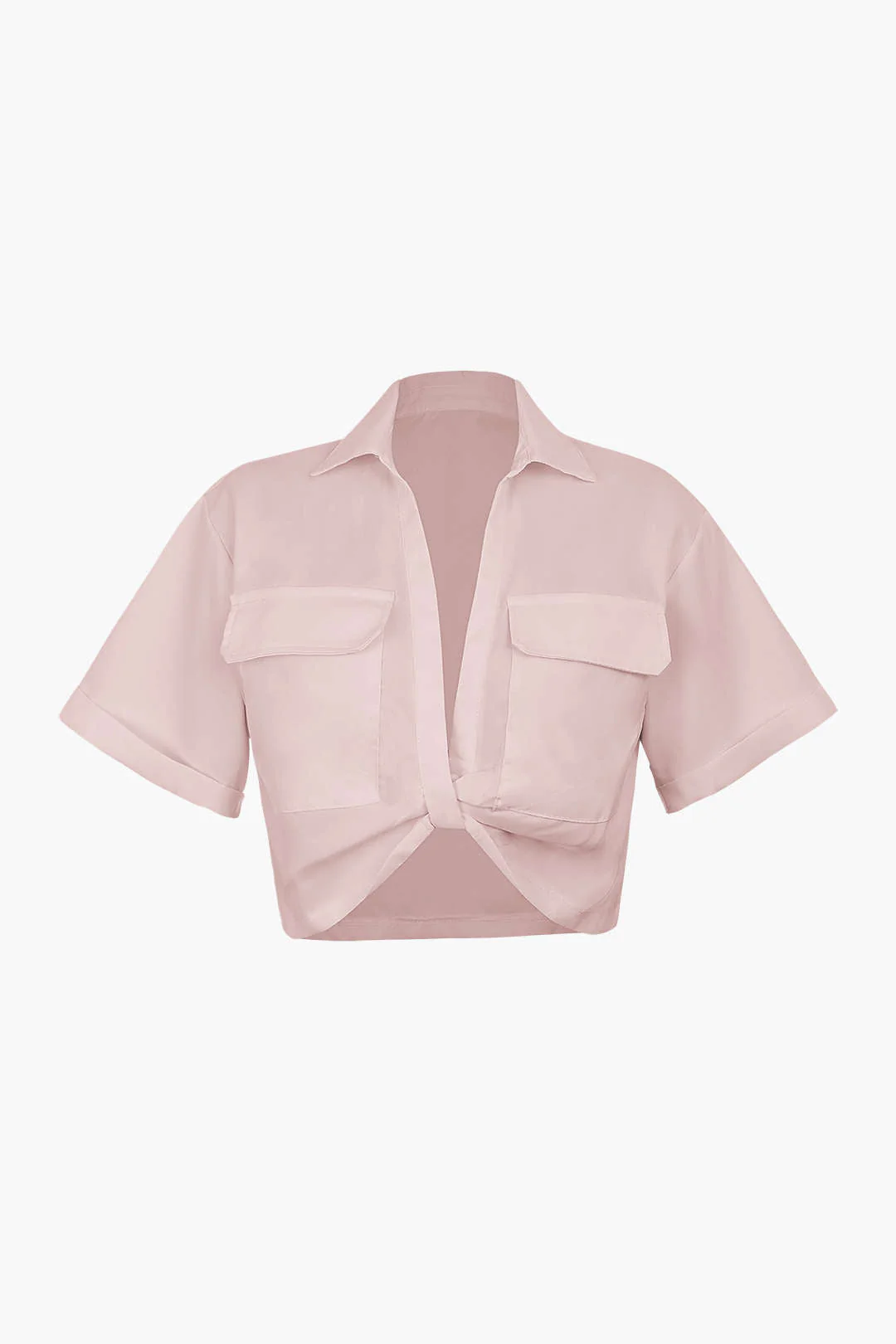 Janice | Stylisches Kurzarm Crop Shirt mit kragen - Image 16