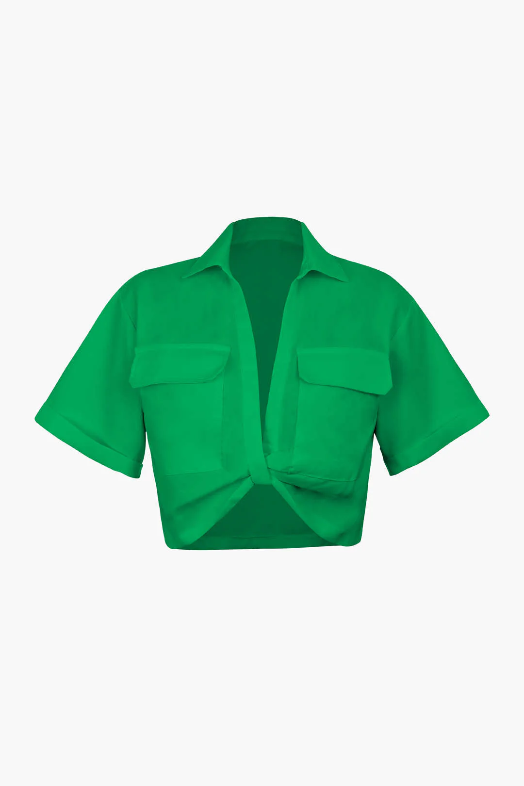 Janice | Stylisches Kurzarm Crop Shirt mit kragen - Image 18