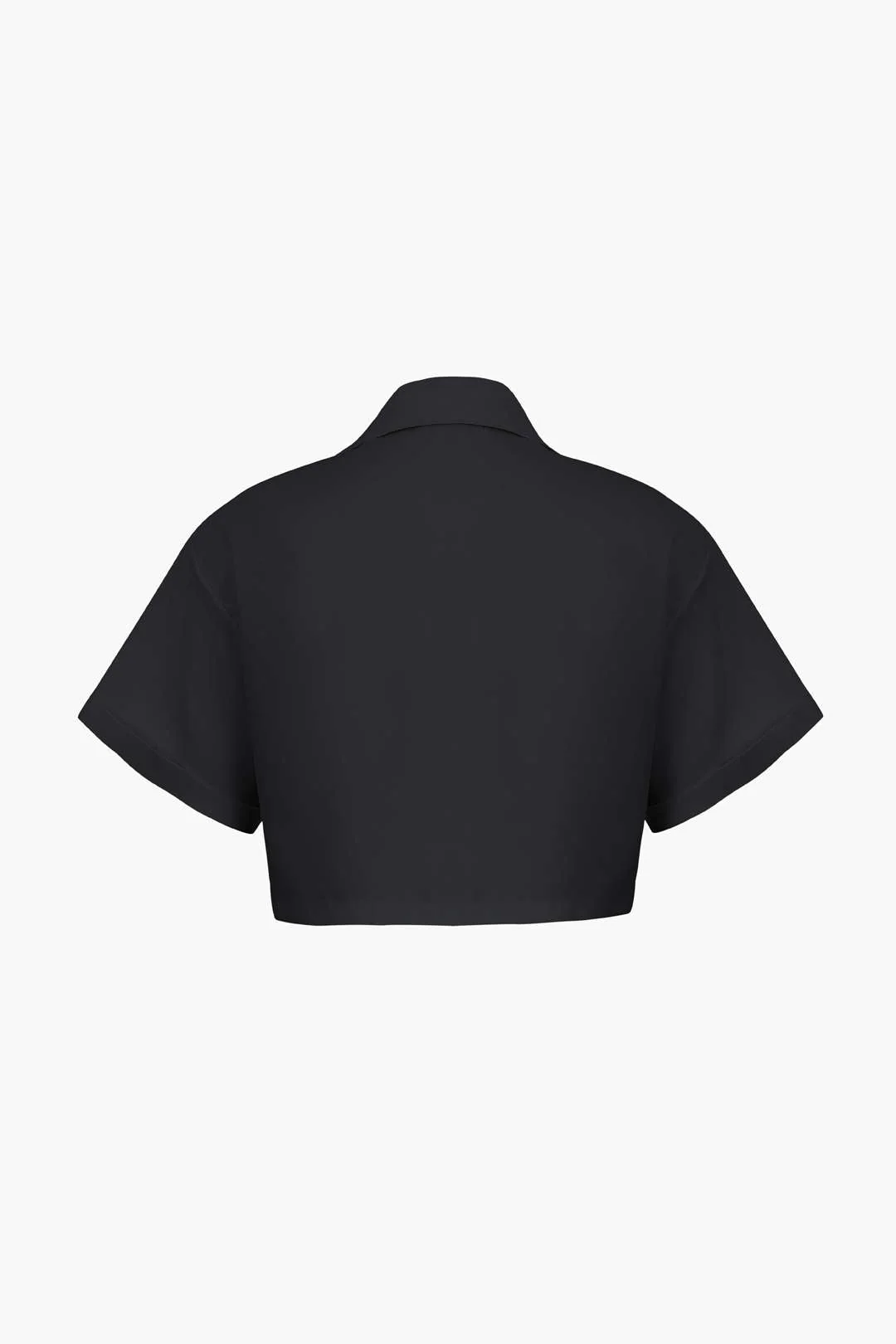 Janice | Stylisches Kurzarm Crop Shirt mit kragen - Image 3