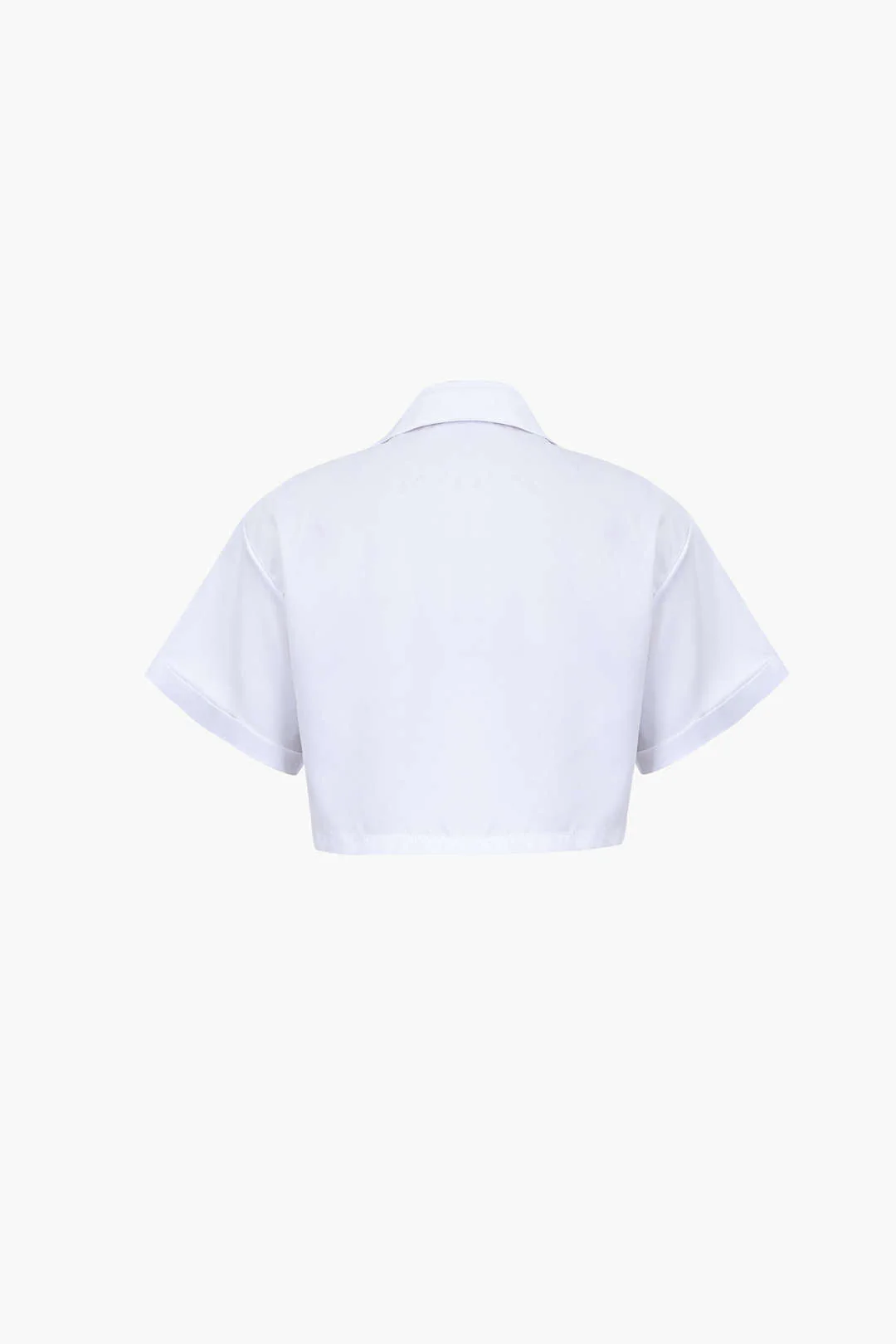 Janice | Stylisches Kurzarm Crop Shirt mit kragen - Image 4