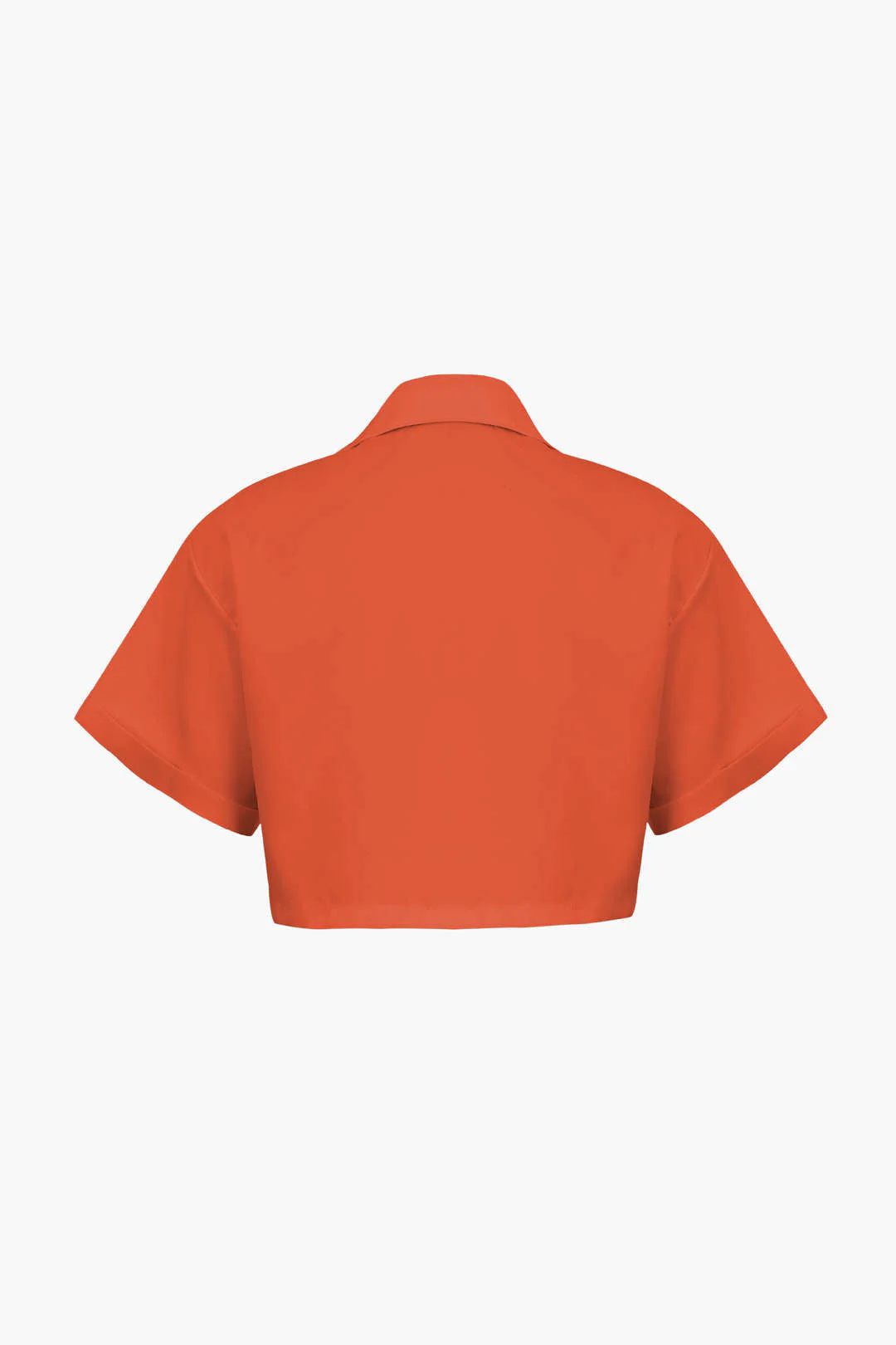 Janice | Stylisches Kurzarm Crop Shirt mit kragen - Image 5