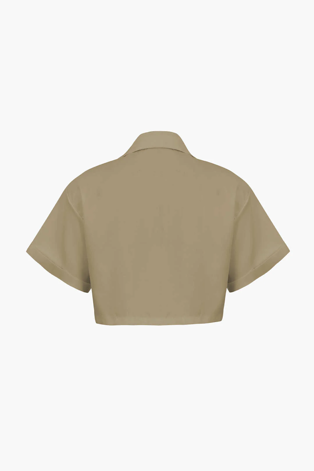 Janice | Stylisches Kurzarm Crop Shirt mit kragen - Image 6