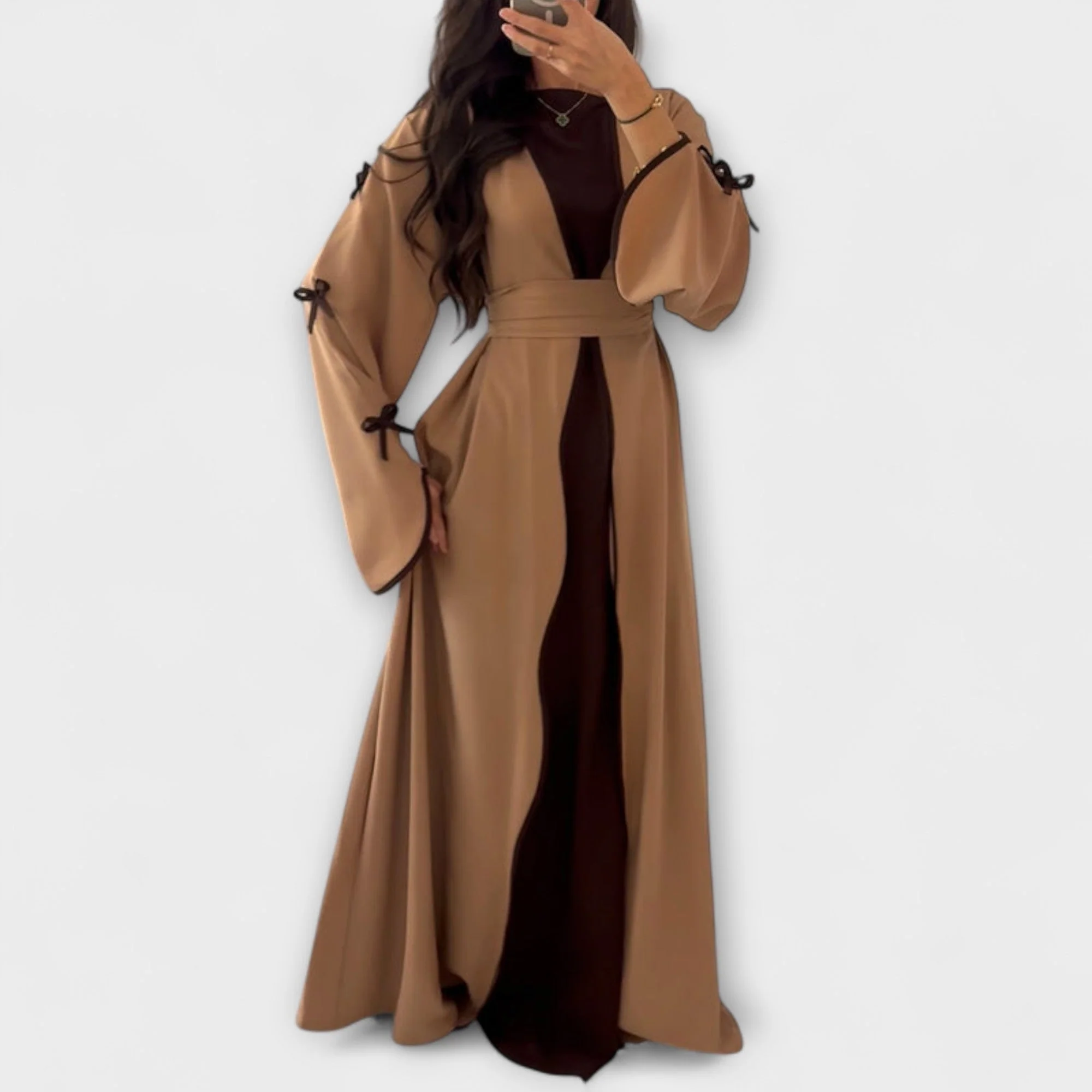 Jasmin - Elegantes Set aus Cardigan und Kleid mit Schleifenakzent - Image 2