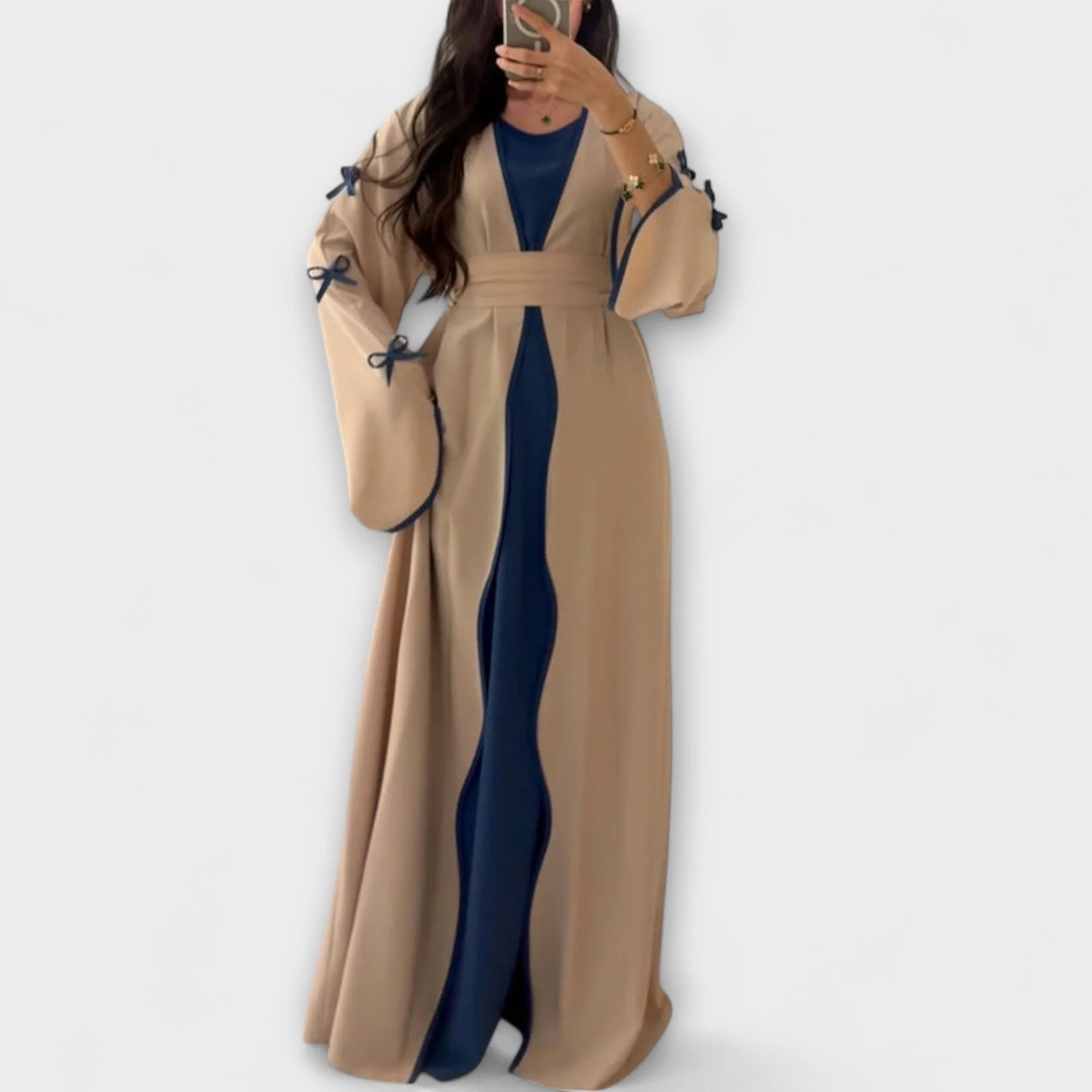 Jasmin - Elegantes Set aus Cardigan und Kleid mit Schleifenakzent - Image 4