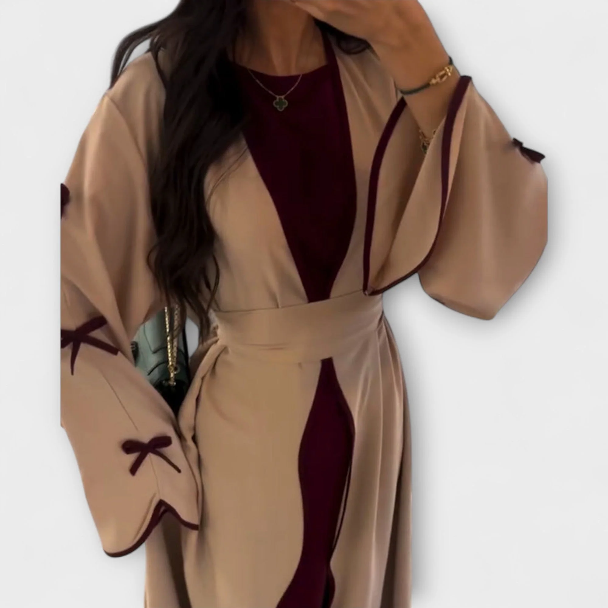 Jasmin - Elegantes Set aus Cardigan und Kleid mit Schleifenakzent - Image 5