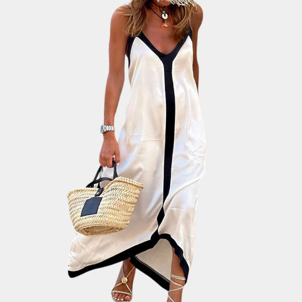 Jasmine | Damen-Maxi-Kleid mit V-Ausschnitt - Image 2