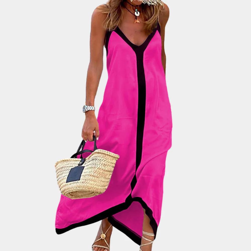 Jasmine | Damen-Maxi-Kleid mit V-Ausschnitt - Image 3
