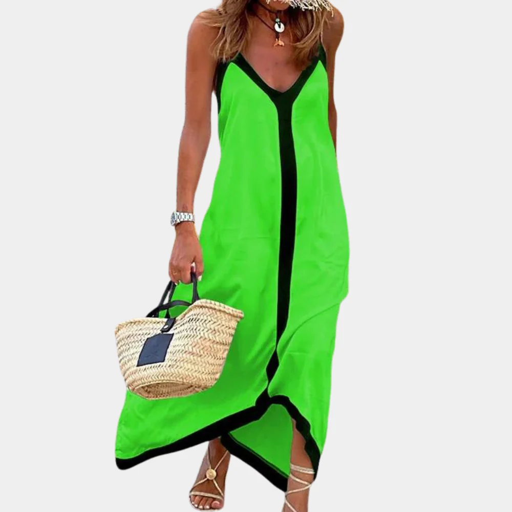 Jasmine | Damen-Maxi-Kleid mit V-Ausschnitt - Image 4