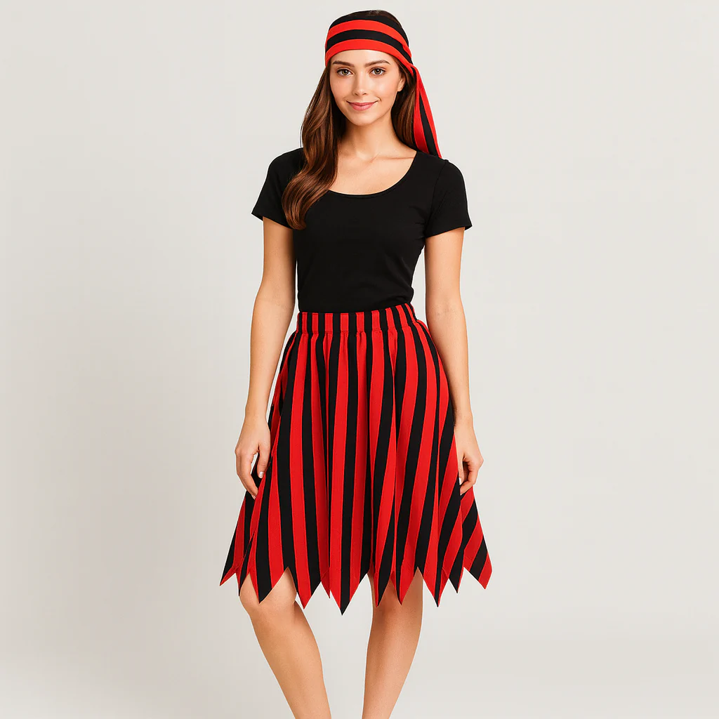 Jayda | Damen Piratenrock mit Streifenmuster - Image 2