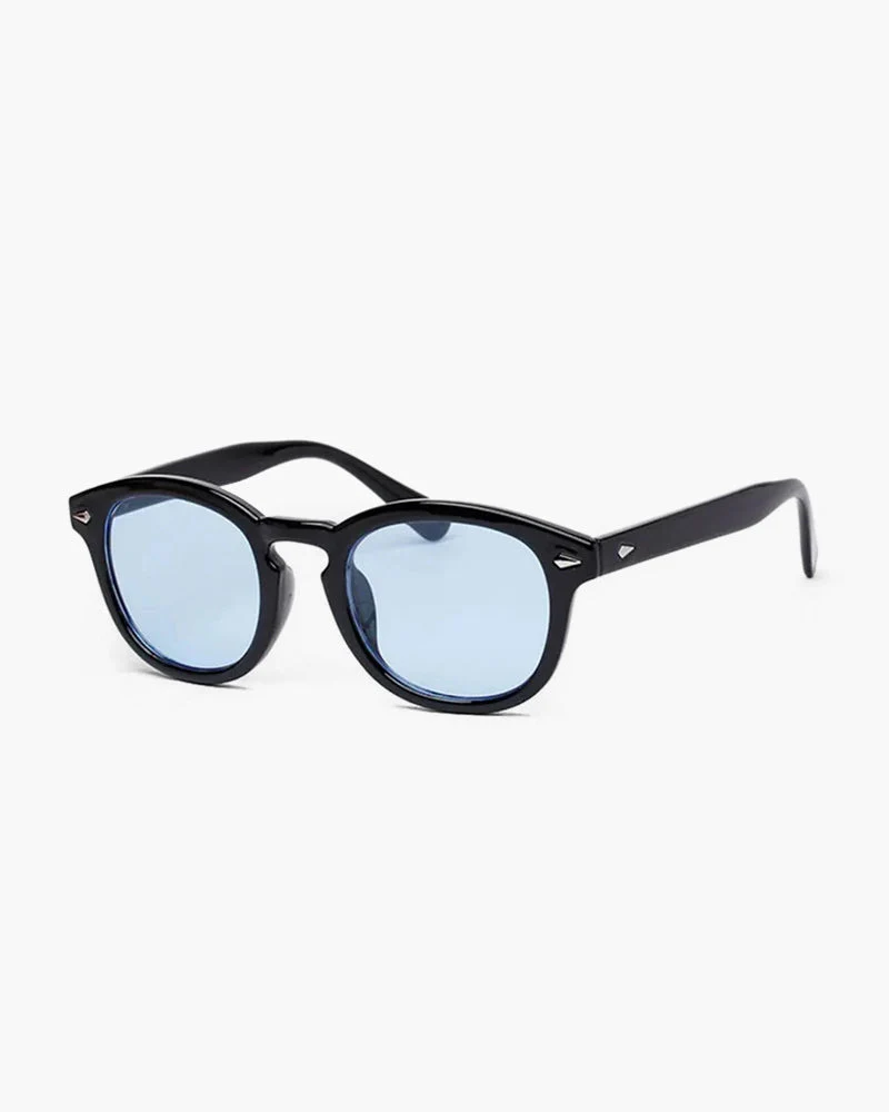 Jayden | Schwarzer Rahmen Runde Sonnenbrille für Männer - Image 2