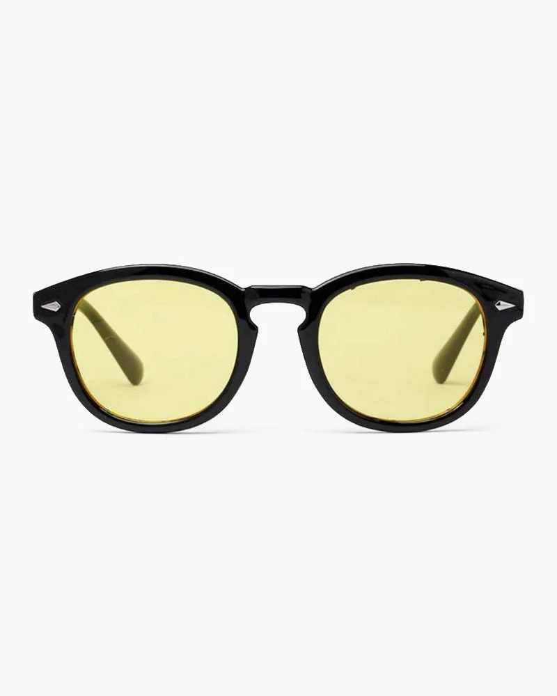 Jayden | Schwarzer Rahmen Runde Sonnenbrille für Männer - Image 4