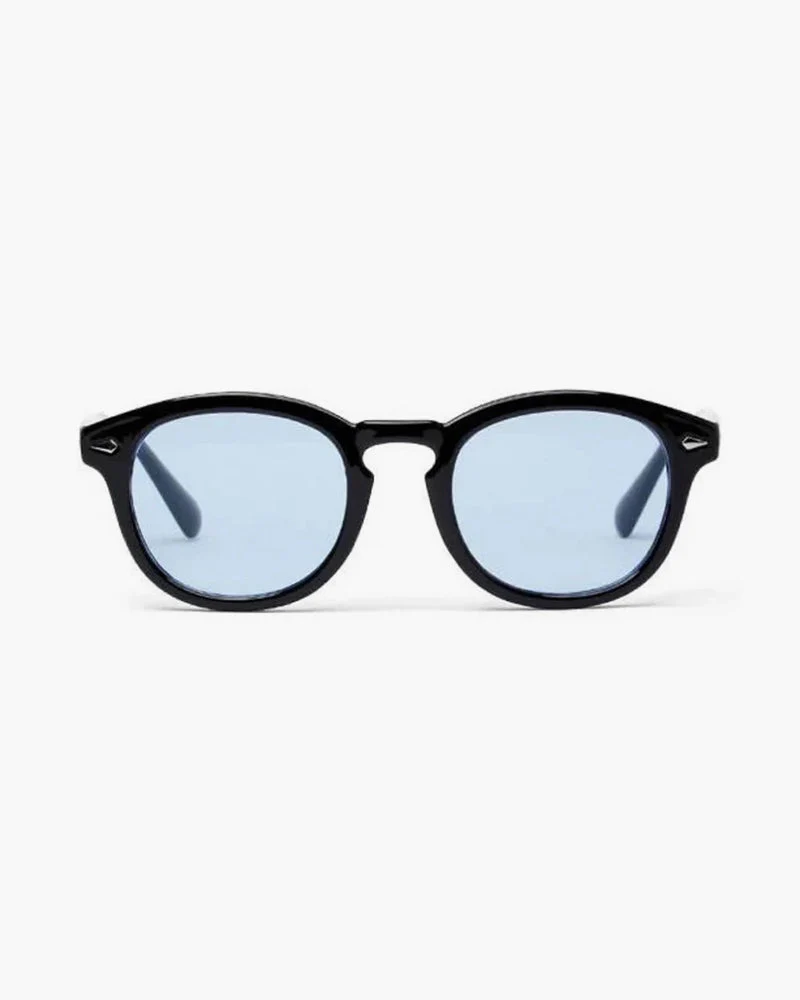 Jayden | Schwarzer Rahmen Runde Sonnenbrille für Männer - Image 6