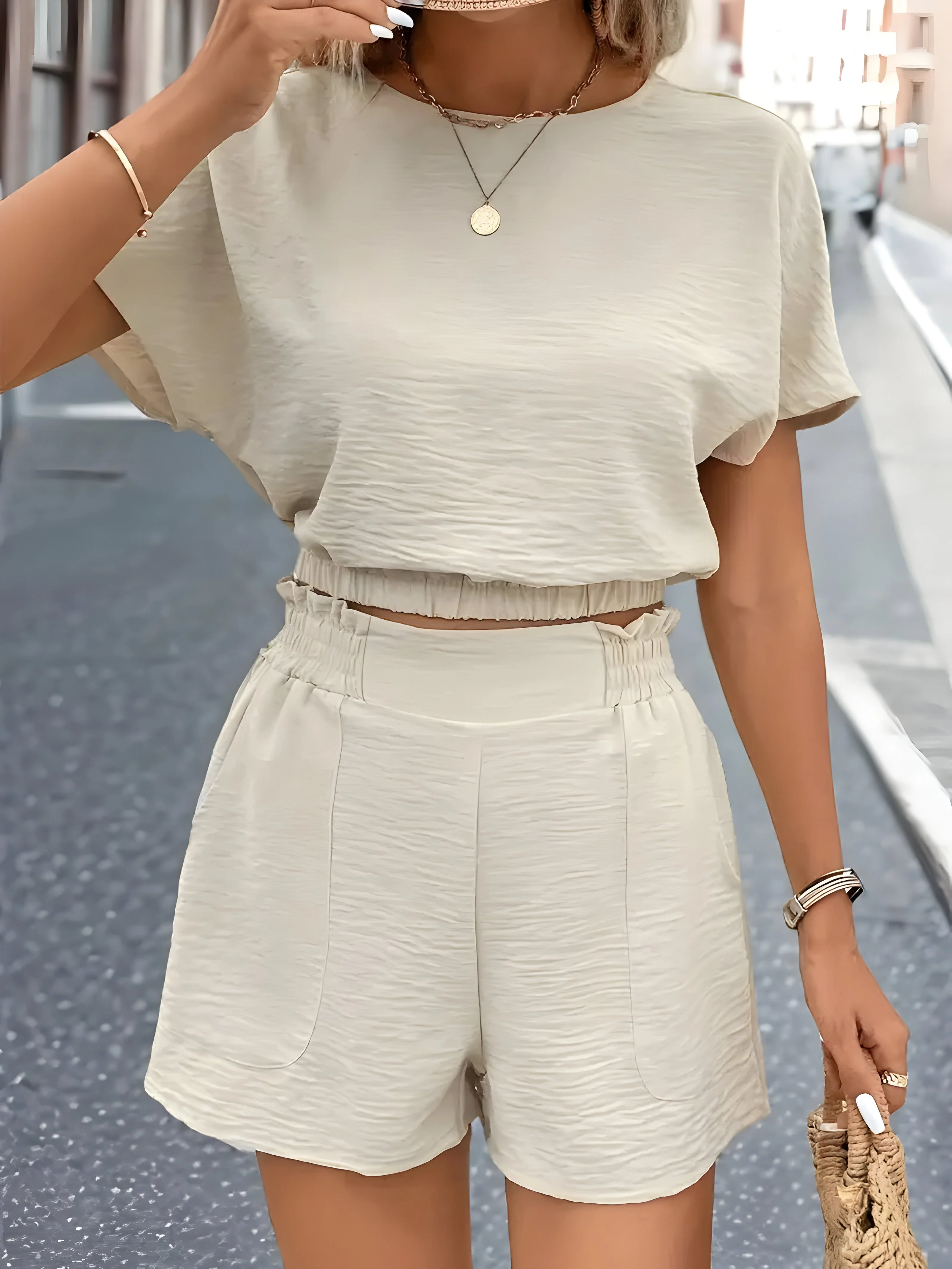 Jazlyn | Festes Shorts-Set mit elastischer Taille - Image 2