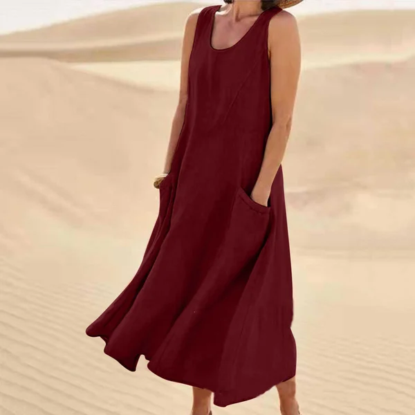 Jazmine – Luftiges, ärmelloses Maxikleid aus Leinenmischung - Image 11
