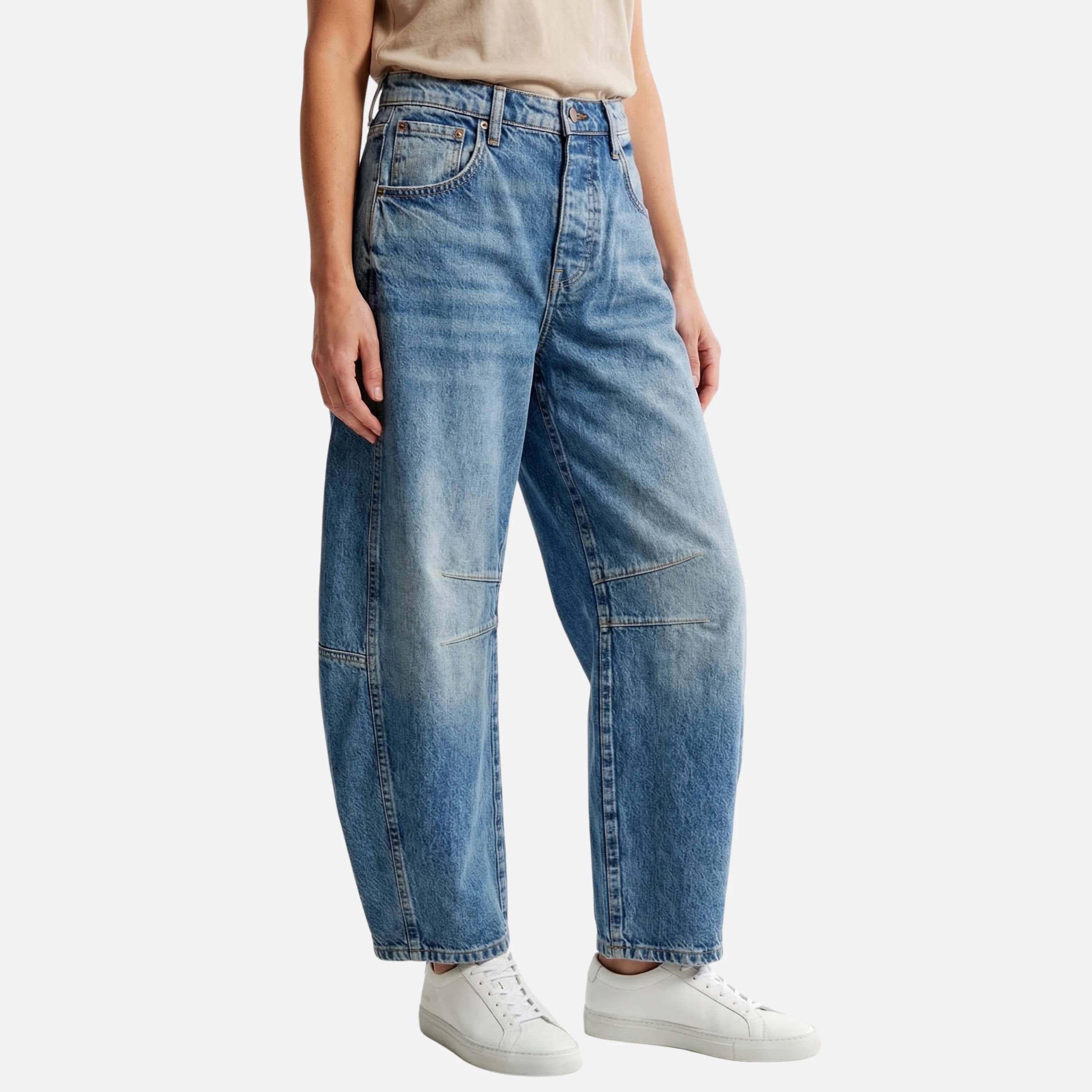 Emmi | Damen Jeans Stretch-Denim Weites Bein – Wide Leg Stretch Jeans Damen - Image 2