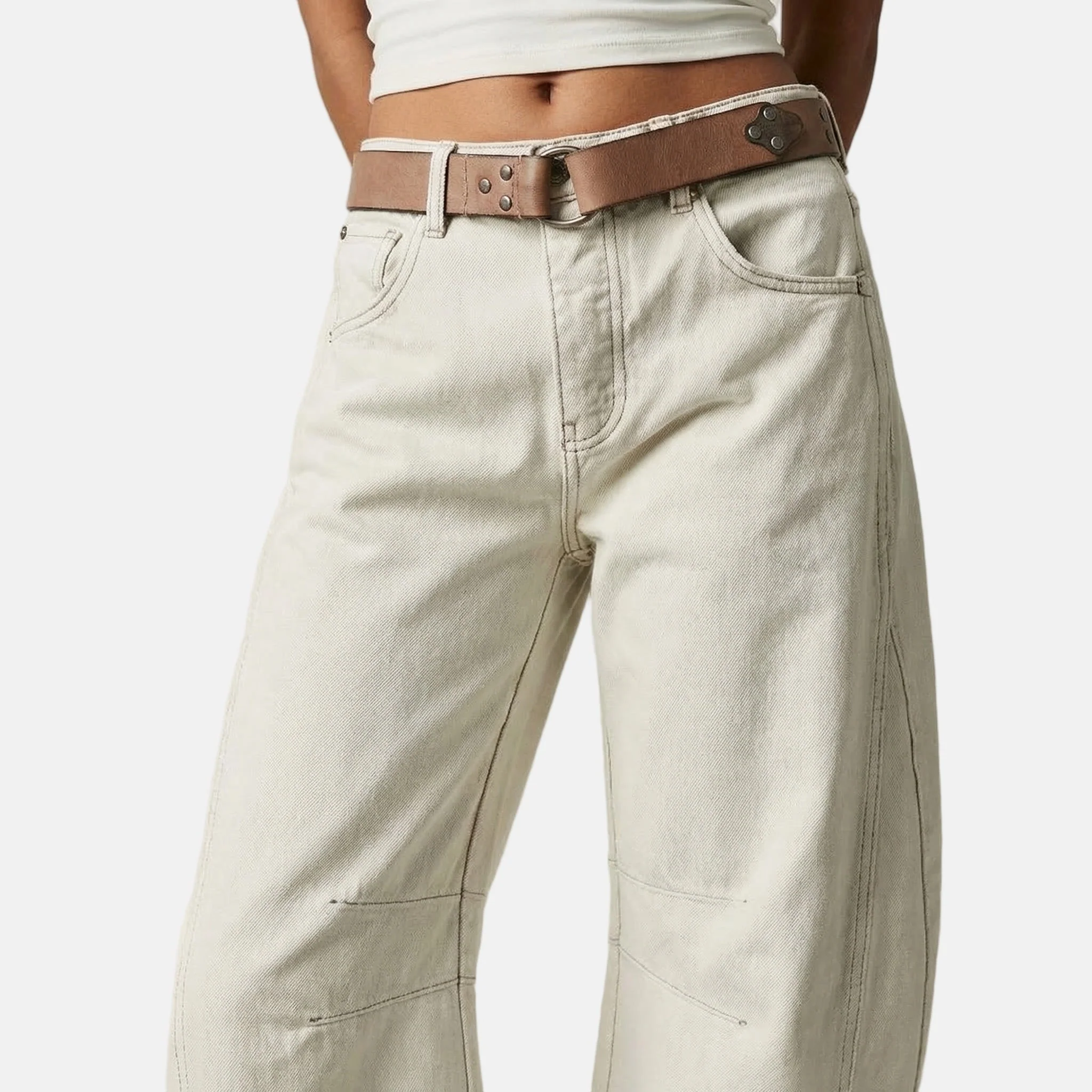 Emmi | Damen Jeans Stretch-Denim Weites Bein – Wide Leg Stretch Jeans Damen - Image 3