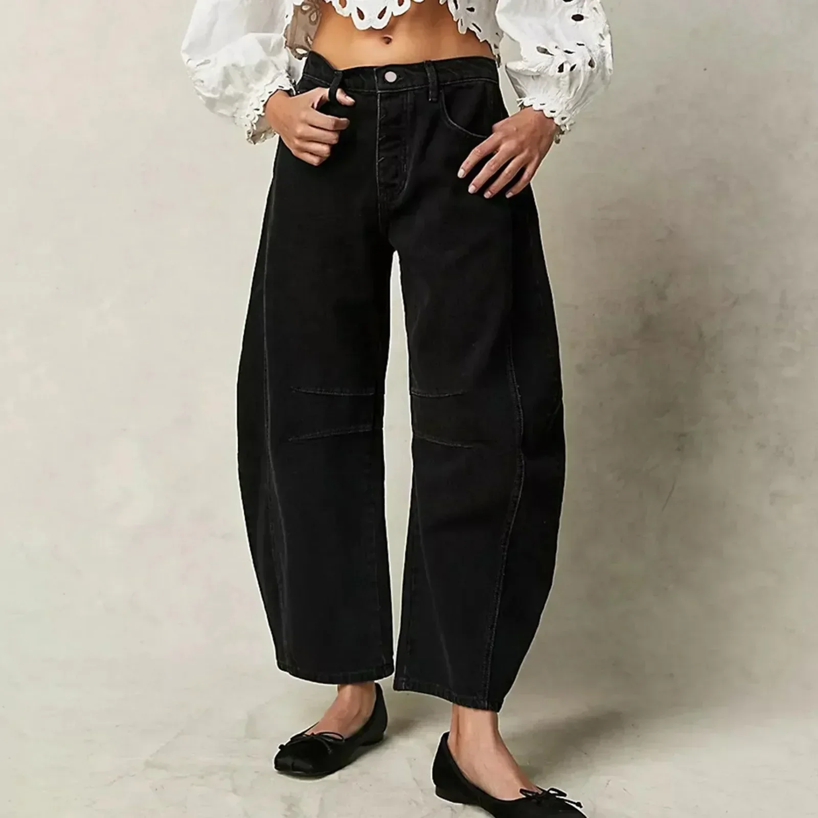 Jeans mit weitem Bein für Damen - Image 6