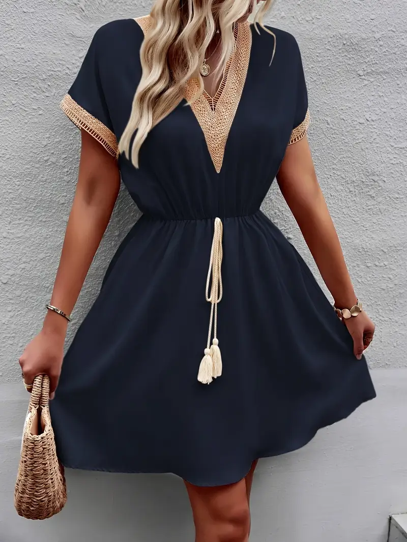 Jemila – Boho-Minikleid mit Häkelbesatz - Image 5