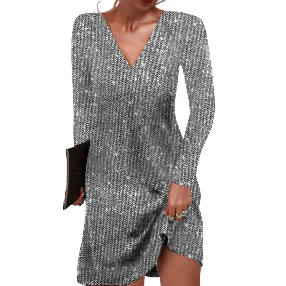Jessica Damen Elegantes Wickelkleid mit V-Ausschnitt - Image 3