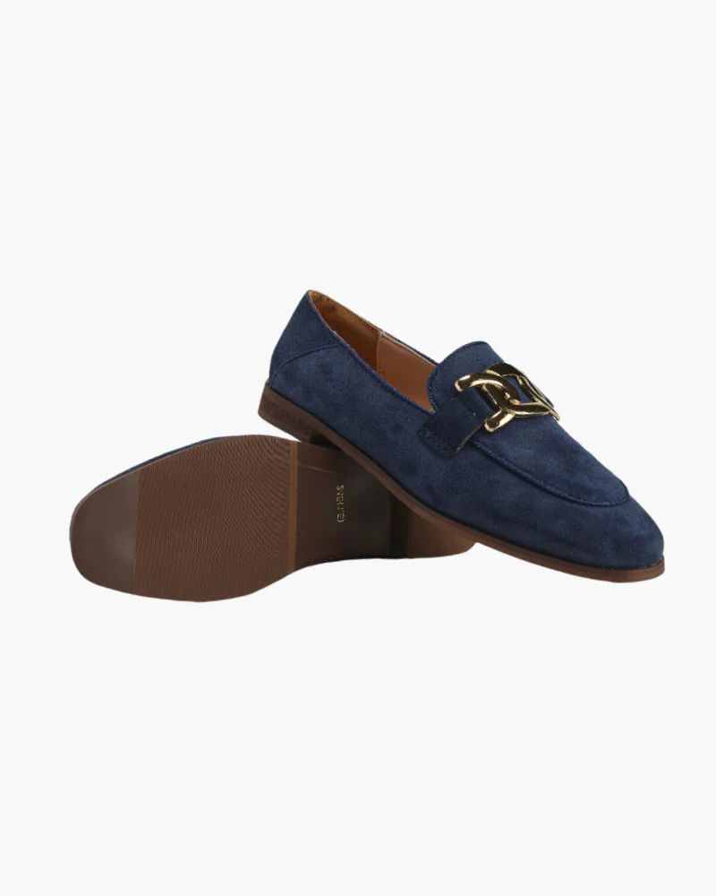 Jessica | Loafer aus Wildleder mit goldener Gliederschnalle - Image 5