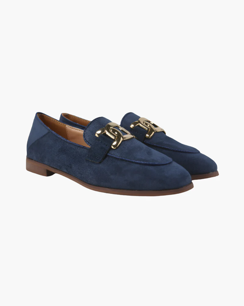 Jessica | Loafer aus Wildleder mit goldener Gliederschnalle - Image 7