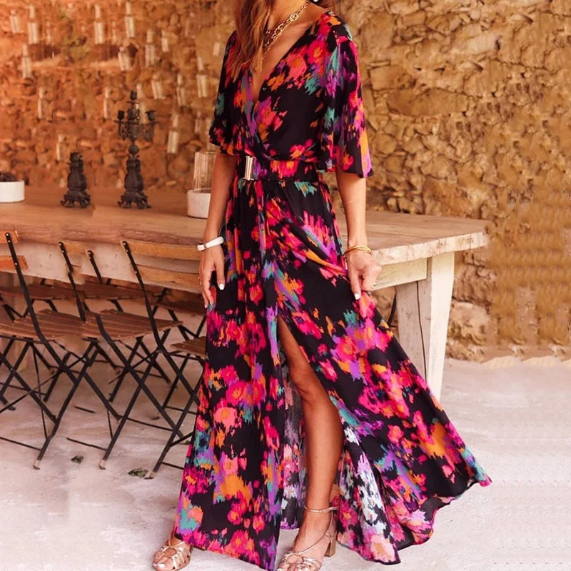 Jillian | Elegantes Maxi-Wickelkleid - Image 2