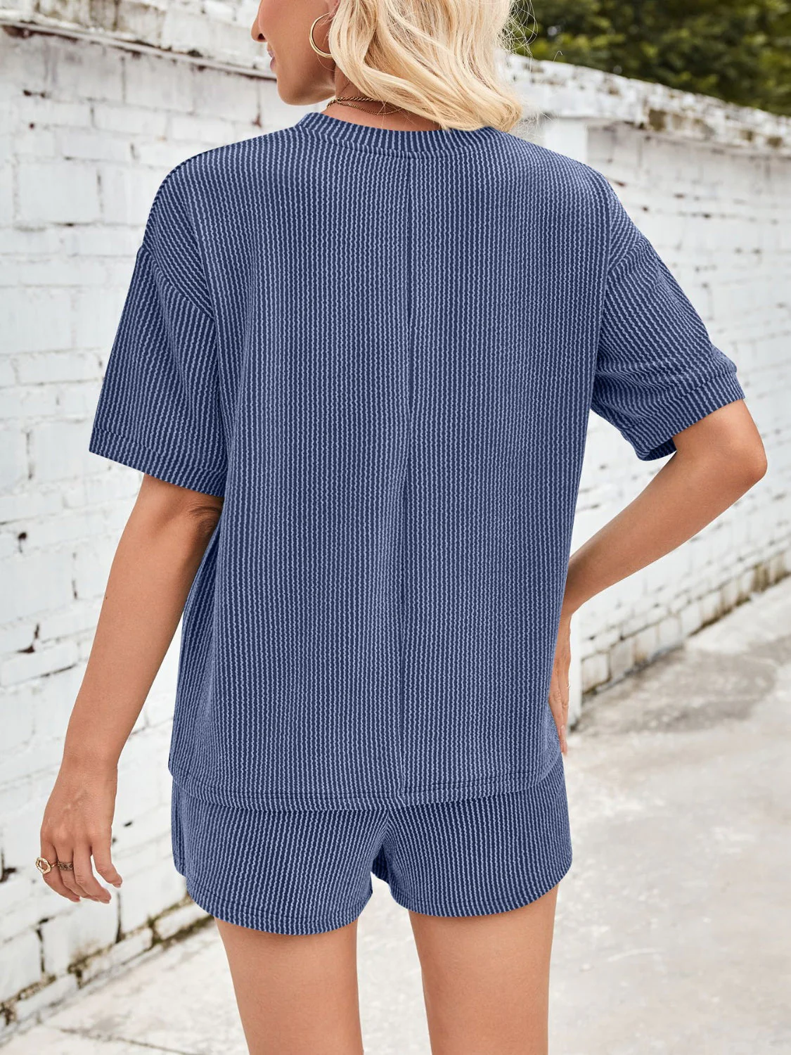 Jinte | Bequemes geripptes Loungewear-Set - Image 14