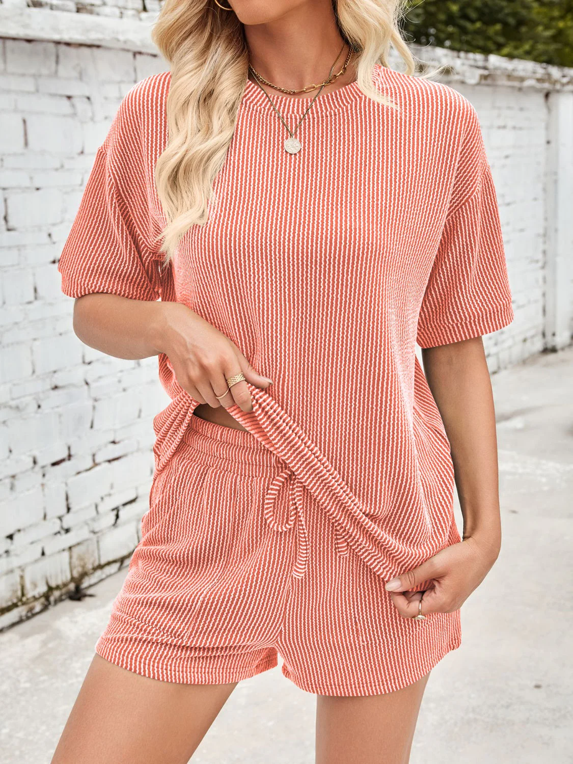 Jinte | Bequemes geripptes Loungewear-Set - Image 15