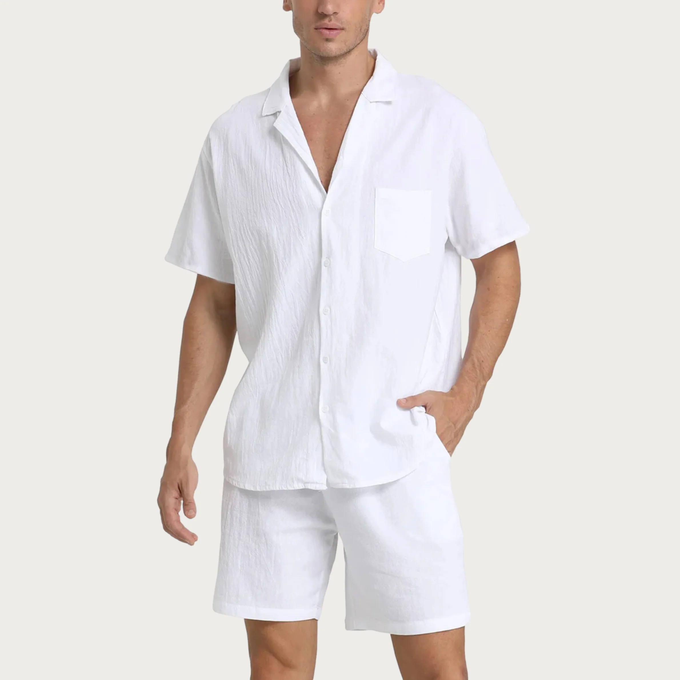 Joel- Kurzarmhemd und Shorts Set für Herren - Image 2