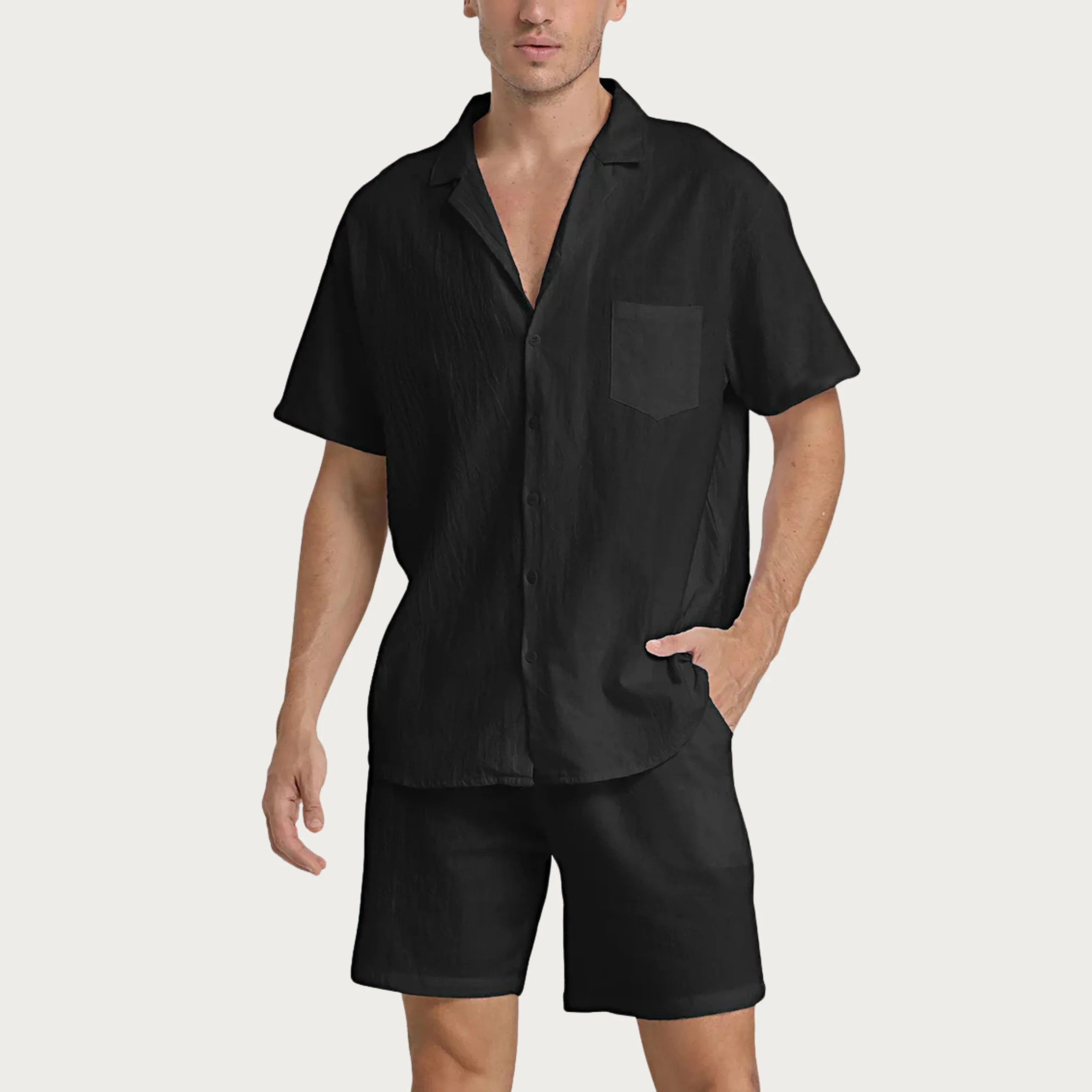 Joel- Kurzarmhemd und Shorts Set für Herren - Image 4