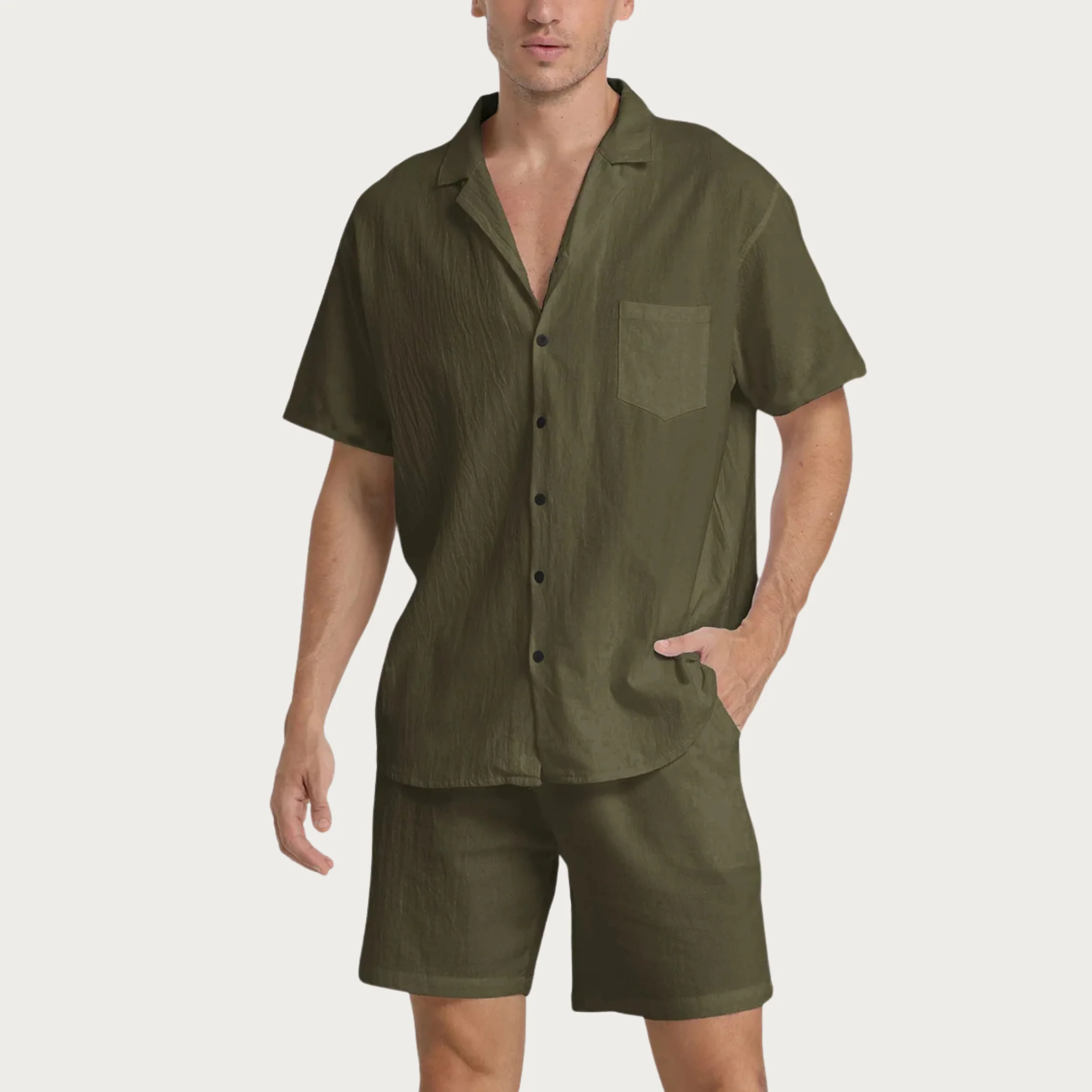 Joel- Kurzarmhemd und Shorts Set für Herren - Image 5