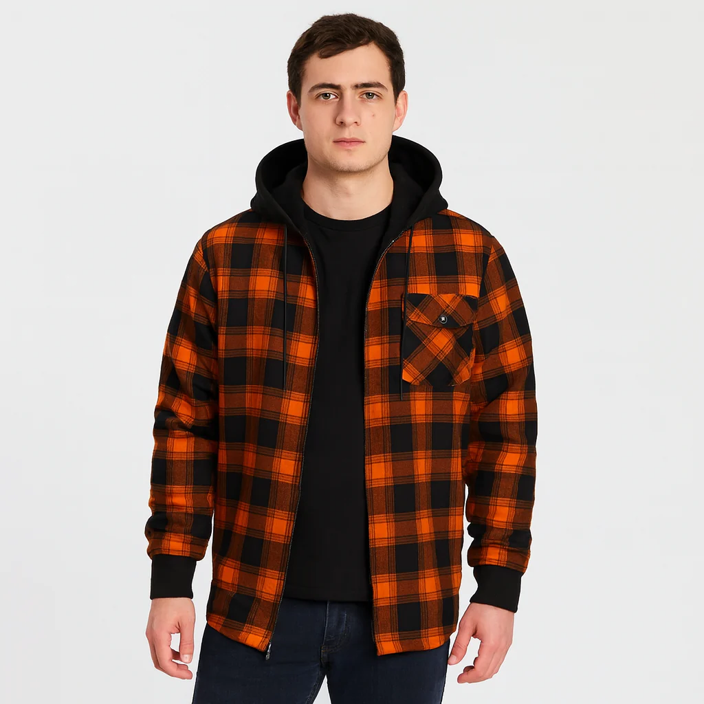 Johan | Gefüttertes Winter-Kapuzenhemd für Herren - Image 2