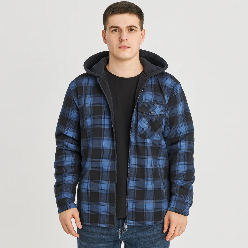 Johan | Gefüttertes Winter-Kapuzenhemd für Herren - Image 6