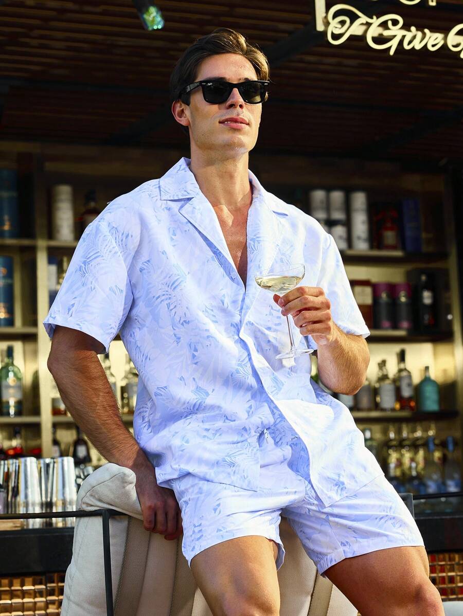 Johann – Herren Set Mit Pflanzenhemd Und Shorts Strandurlaub - Image 6