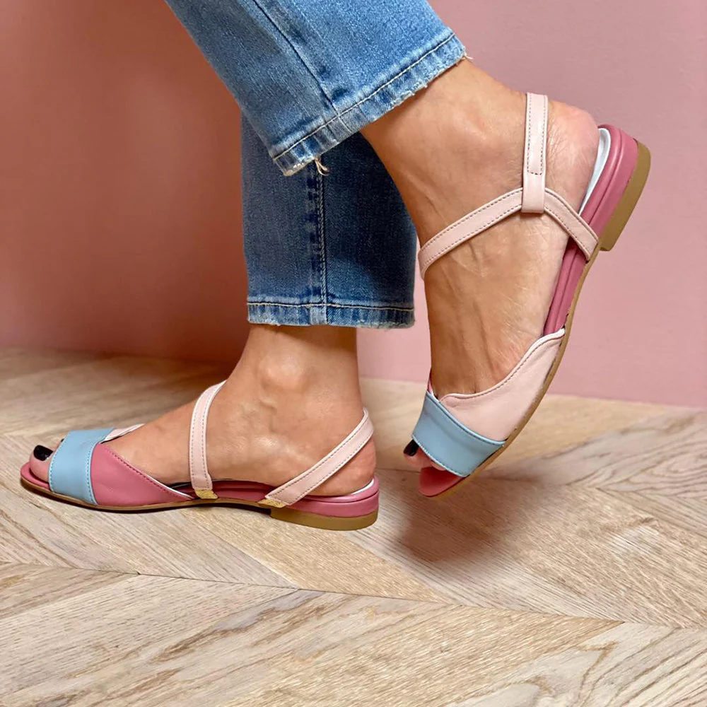 Johanna™ - Asymmetrische Pinke Sandalen - Image 2