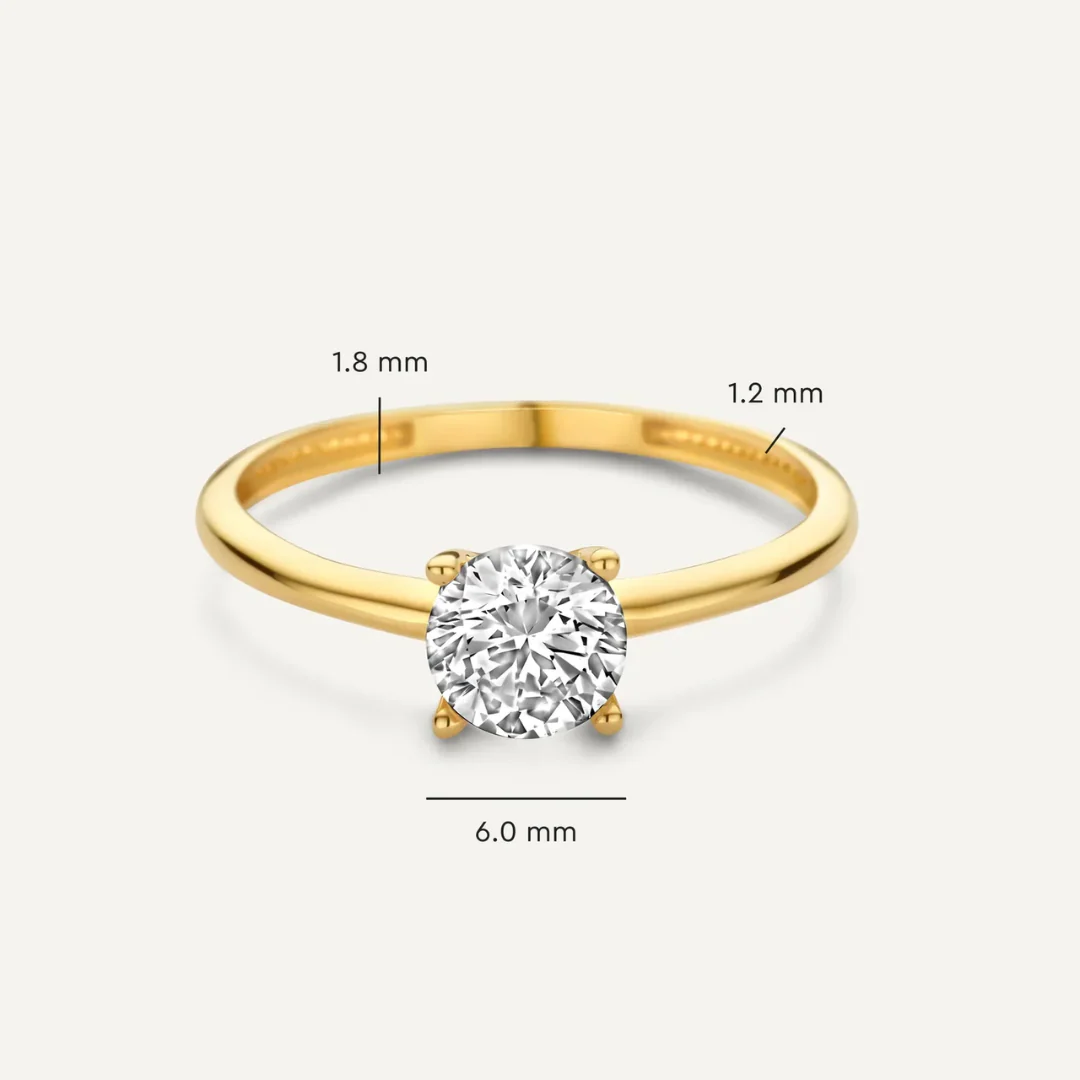Johanna - Goldener Solitär-Ring - Image 4