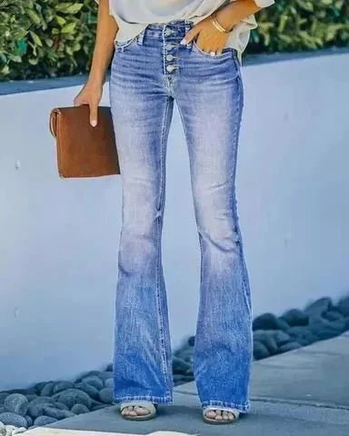 Jonah – High-Waist-Jeans mit Knopfleiste und Schlag - Image 8