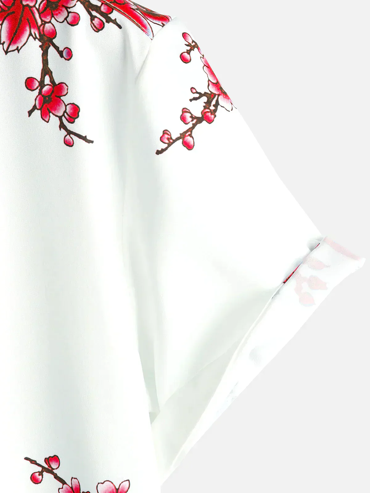 Jörg - Kurze Ärmel Weiß Floral bedrucktes Sommerhemd - Image 5