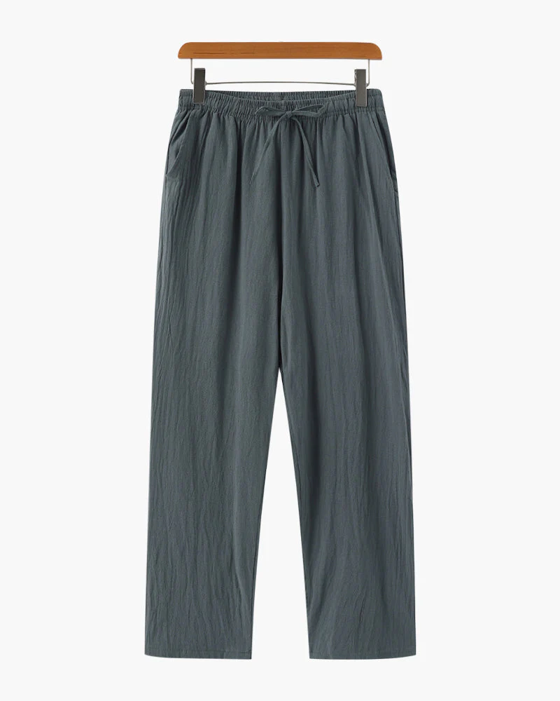Jose | Loose Fit Sommer Leinenhose mit Kordelzug - Image 6